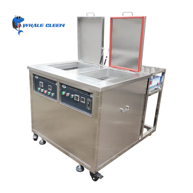 Two Tanks 2400W 175L Ultrasonic Cleaner for Industrial Parts Washing with Heating & Drying