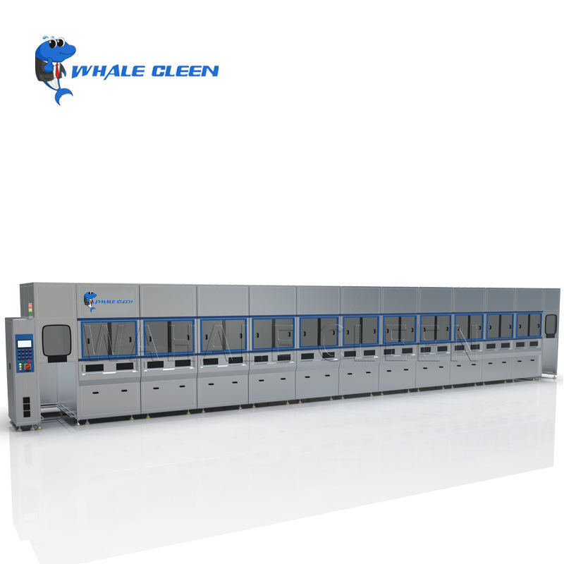 Custom Industrial 40kHz Multi Tank Ultrasonic Cleaner with PLC Control and Auto Transfer
